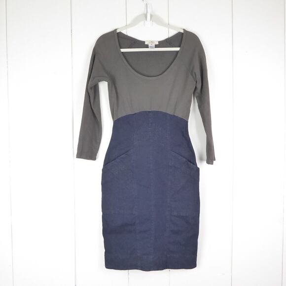 Prairie Underground Dress Womens SZ M Commotion Jersey Knit Denim Timeless - Picture 2 of 15